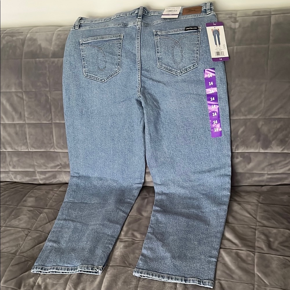 Calvin Klein ladies light blue jeans, size 14